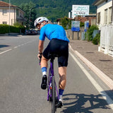 ES16 Fahrradtrikot Streifen. Hellblau