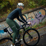 Pantaloni ciclismo invernali ES16 Supreme unisex - con imbottitura. Muschio