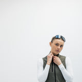 ES16 Gilet antivento in microfibra. Nero