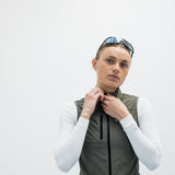 ES16 Gilet antivento in microfibra. Nero
