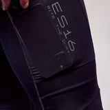 ES16 Pantaloni Cargo Lunghi Supreme unisex - con cuscino e tasche. Nero