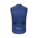 Gilet antivento ES16 con schiena aperta - blu