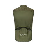 Gilet antivento ES16 con schiena aperta - verde