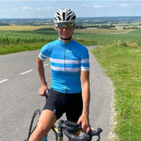 ES16 Maglia da ciclismo Elite Stripes - Azzurro Stripes. Donne